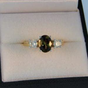 Andalusite 3 Stone Ring
