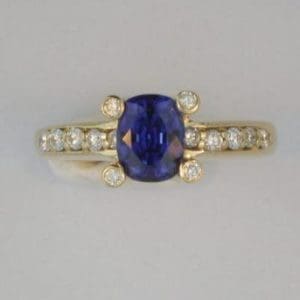 Contemporary Blue Sapphire Ring