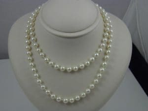 Estate Cultured Pearl 2 Row Necklace