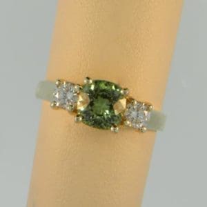 Mint Chrysoberyl Trellis Ring