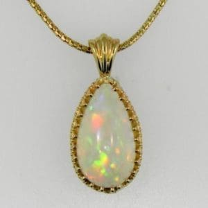 Pear Shape Opal Pendant