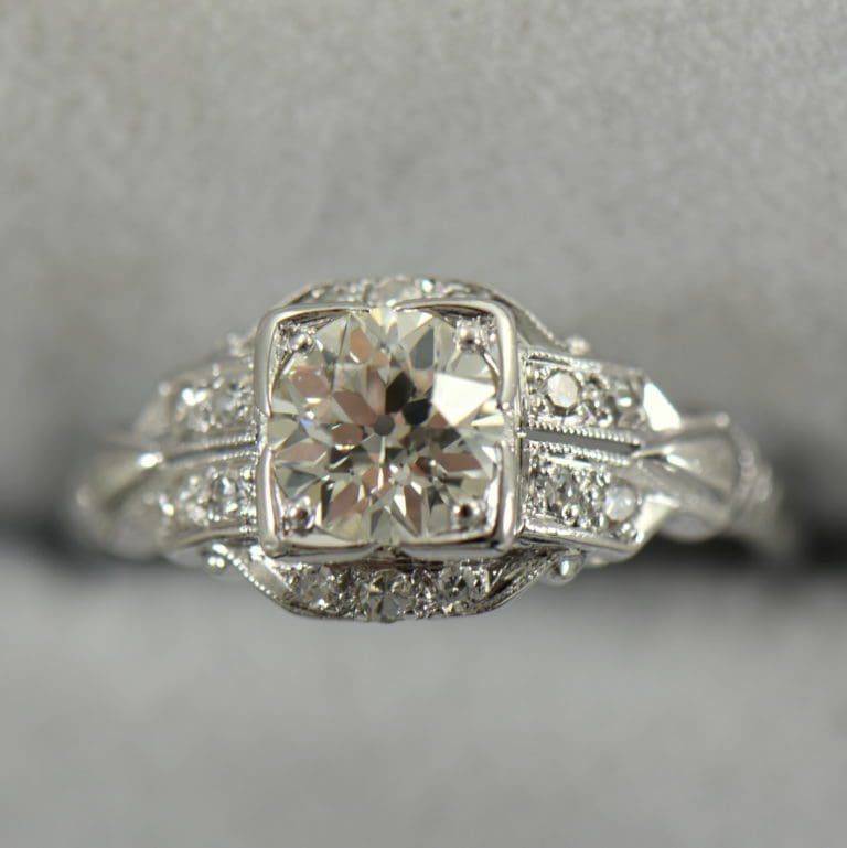 Art Deco Platinum and Diamond Engagement Ring | Exquisite Jewelry for ...