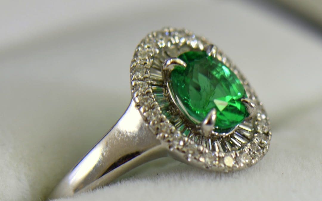 emerald ballerina ring