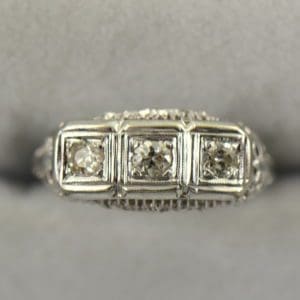 Three Stone Diamond Ring by Federal Way Custom Jewelry, Seattle