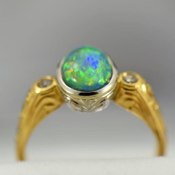 Custom Vintage-Style Australian Opal Engagement Ring | Exquisite ...