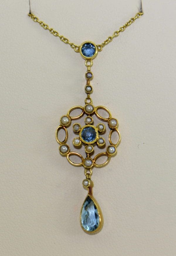 Aquamarine & Pearl Lavalier Necklace circa 1905 | Exquisite Jewelry for ...