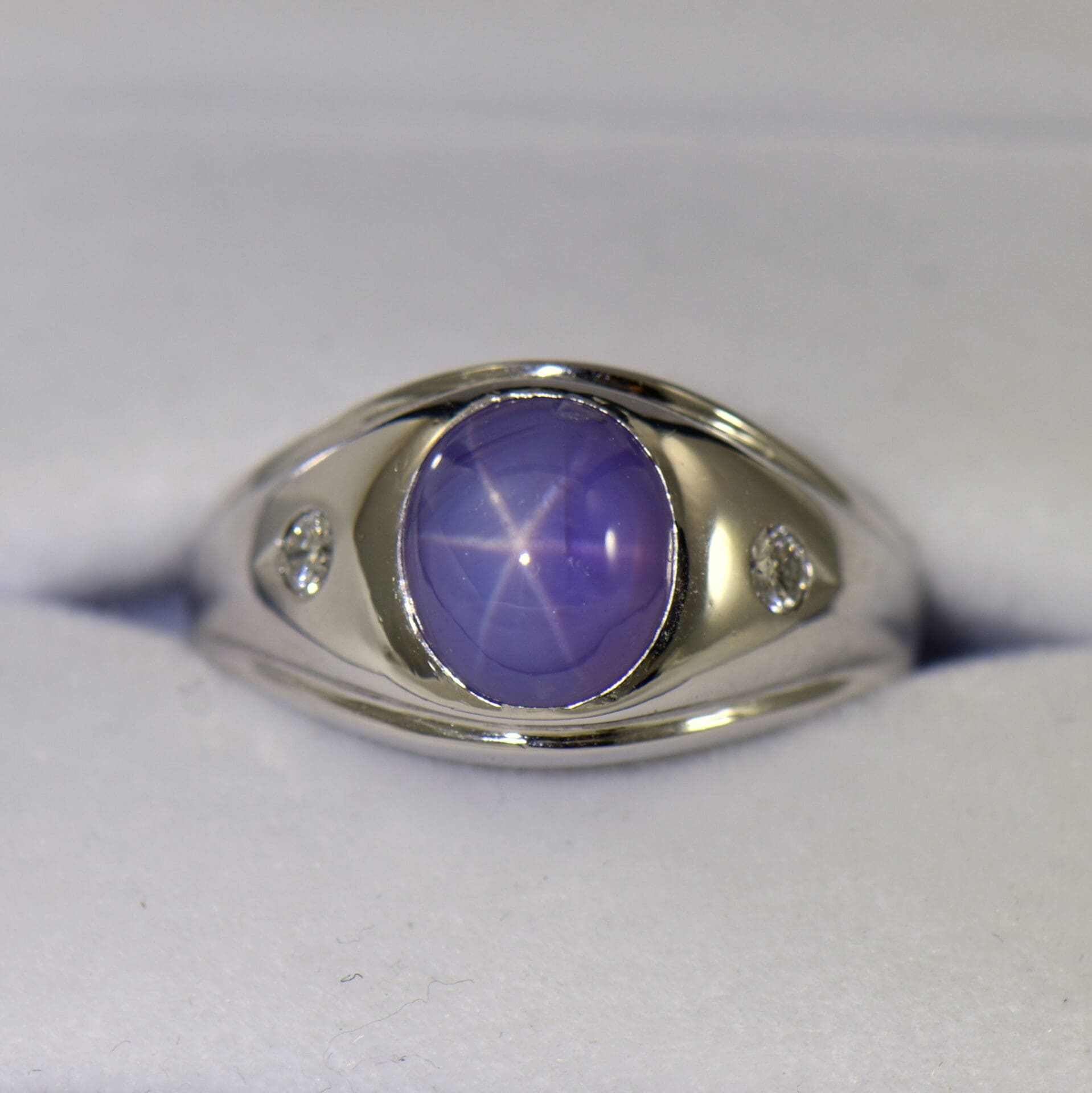 Estate Mens Star Sapphire & Diamond Ring, circa 1950 | Exquisite ...