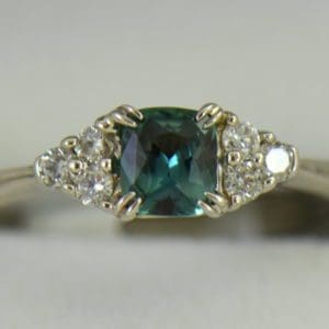 Alexandrite  Diamond Engagement Ring Strong Color Change 3