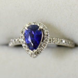 Blue Violet Pear Sapphire Halo Engagement Ring.JPG