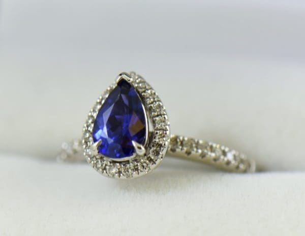 Blue Violet Pear Sapphire Halo Engagement Ring 2.JPG