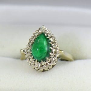 Pear Cabochon Emerald Halo Ring.JPG