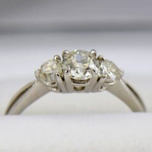 Old European Cut Diamond 3 Stone Ring 4.JPG
