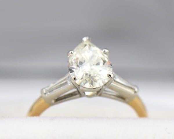 1.67ct Pear Diamond Three Stone Ring in Yellow Gold 2.JPG