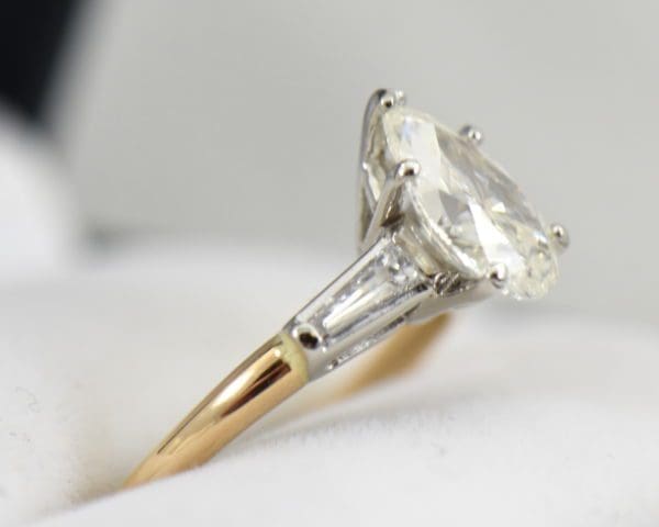 1.67ct Pear Diamond Three Stone Ring in Yellow Gold 3.JPG