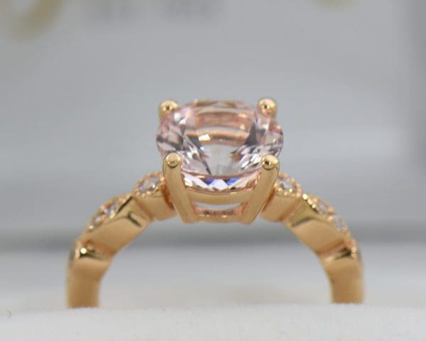 18k rose gold round moissanite engagement ring 6.JPG