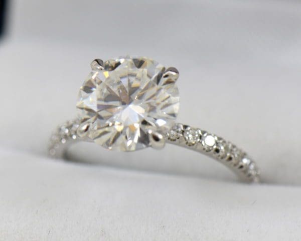 4ct moissanite solitaire engagement ring on thin diamond shank 2.JPG