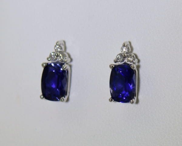 Blue Iolite Diamond Stud Earrings 3.JPG