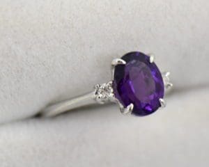 Amethyst Engagement Ring Solitaire Style