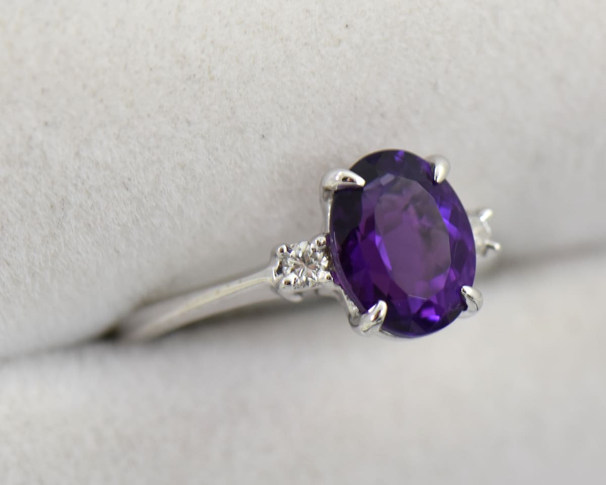 Classic Royal Purple Amethyst & Diamond Ring | Exquisite Jewelry for ...