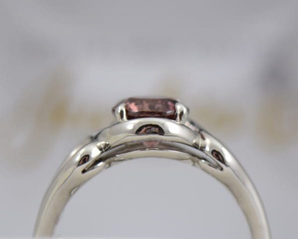 Swirly White Gold Ring with Round Tanzanian Purplish Pink Zircon 3.JPG