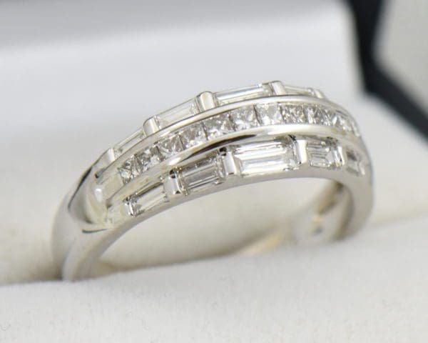 Wide Diamond Channel Band with Princess and Baguettes in 18k 5.JPG