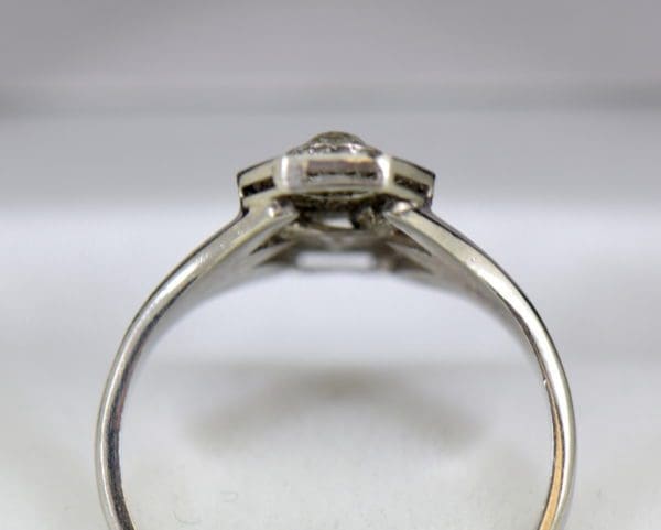 Art Deco Hexagon 2 stone Diamond Ring in Plat and White Gold 6.JPG