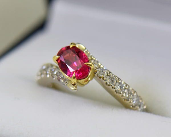 Burmese Neon Redish Pink Spinel set in white gold bypass ring 4.JPG