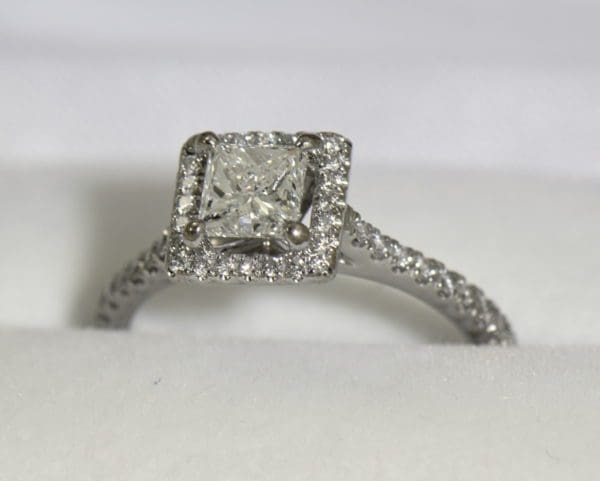 GIA certified .70ct princess cut diamond halo engagement ring 5.JPG