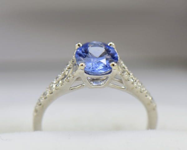 Unheated 1.40ct Ceylon Periwinkle Blue Sapphire Ring with White Gold Split Shank 4.JPG