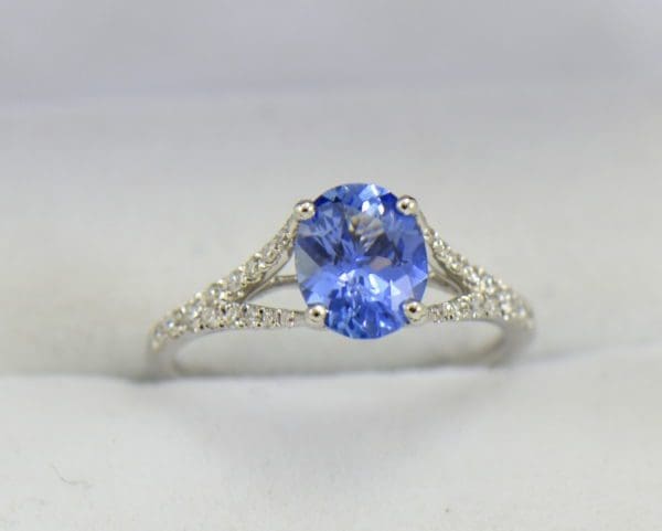 Unheated 1.40ct Ceylon Periwinkle Blue Sapphire Ring with White Gold Split Shank 5.JPG