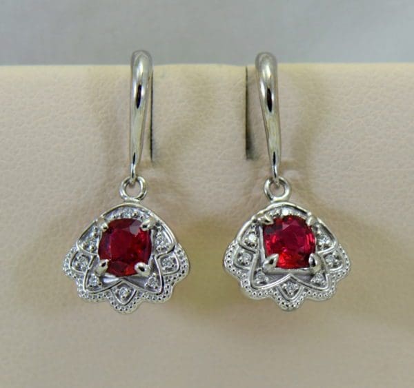 custom vintage style white gold pendant earring set with burmese jedi red spinels 8.JPG