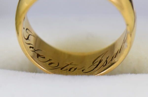 antique 7mm wide yellow gold wedding band 5.JPG