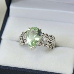 custom filigree ring with pear green beryl.JPG