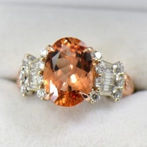88801177 top gem sherry orange imperial topaz and diamond ring in rose gold