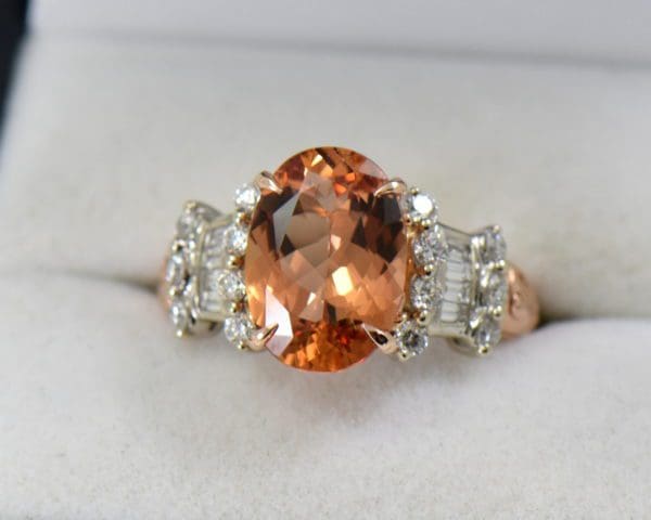 top gem sherry orange imperial topaz and diamond ring in rose gold