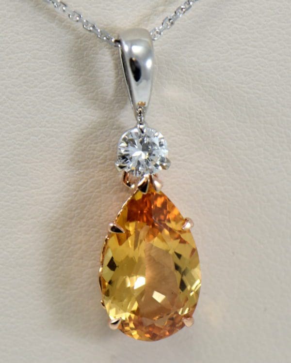 88801181 pear imperial golden topaz and diamond pendant 6