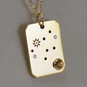 birth month constellation and birthstone pendant in yellow gold 3.JPG