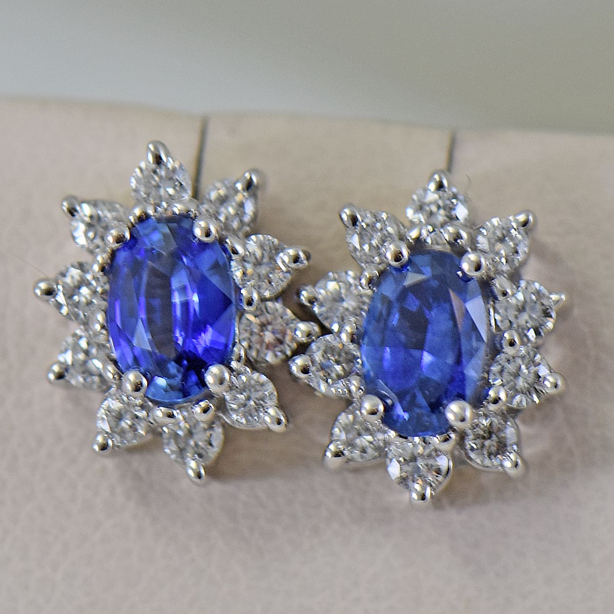 Blue Sapphire & Diamond Diana-style Stud Earrings | Exquisite Jewelry ...