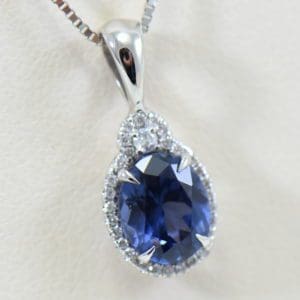 natural steely blue spinel and diamond pendant 5.JPG