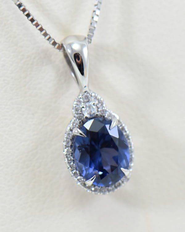 natural steely blue spinel and diamond pendant 5.JPG