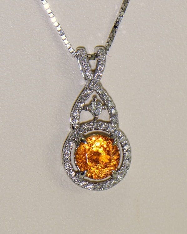 tanzanian spessartite orange garnet and diamond pendant 2.JPG