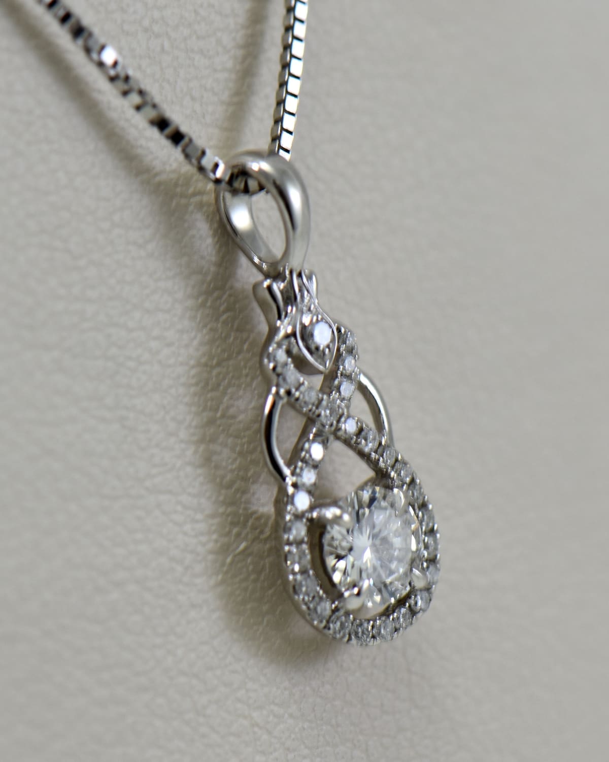 Diamore Elli Collana Donna Infinity Con Diamante 0.03 Ct | Argento 925 | Ciondolo Girocello Con Catena