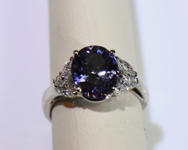 custom platinum ring with color shift violet spinel and diamonds 6.JPG
