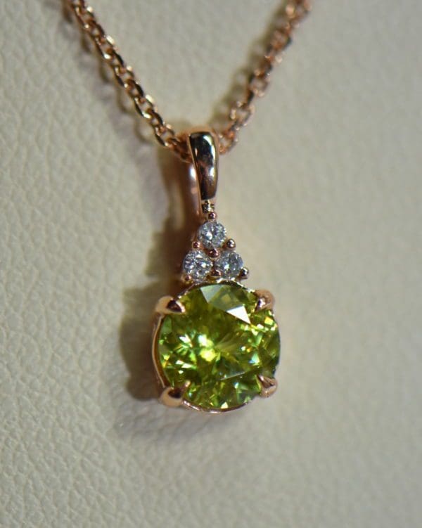 green sphene pendant and earring set in rose gold 4.JPG