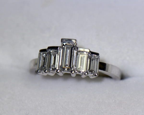 lab created diamond baguette five stone ring white gold.JPG