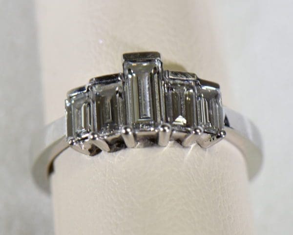 lab created diamond baguette five stone ring white gold 2.JPG