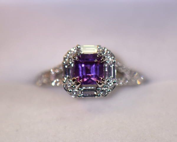 asscher cut orchid purple sapphire engagement ring diamond halo.JPG