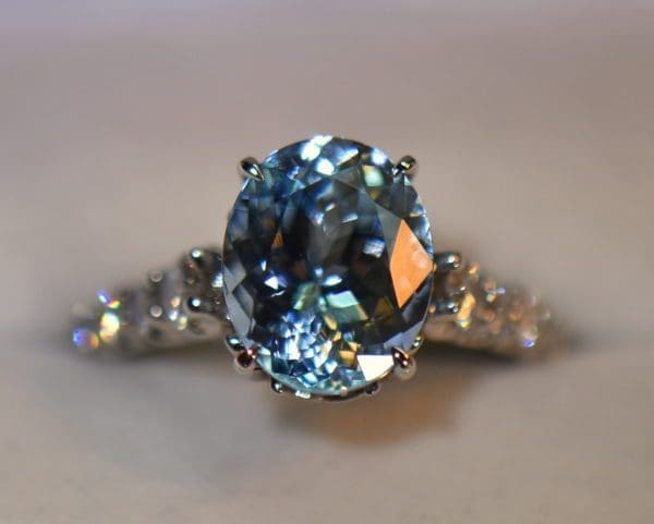 deep blue oval aquamarine and diamond engagement ring 5.JPG