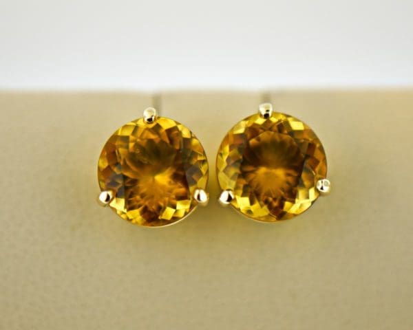 golden scapolite stud earrings yellow gold 2