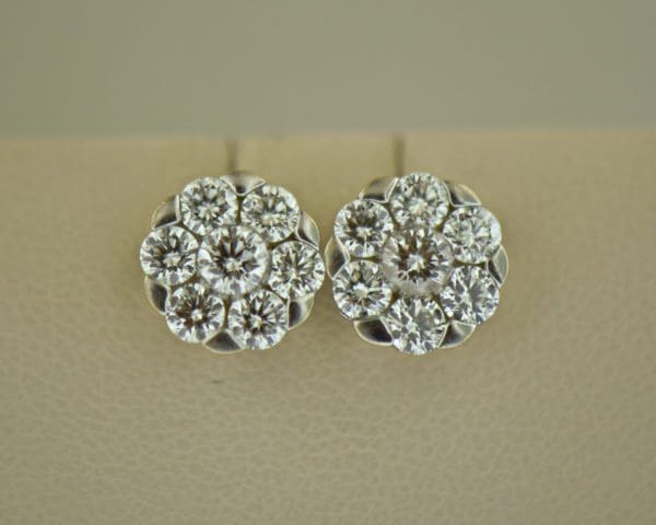 round diamond cluster stud earrings effy vs 4